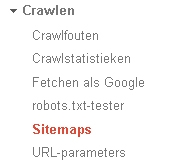 Google Webmaster Tools sitemap