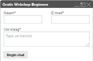 Live chat scherm webshop