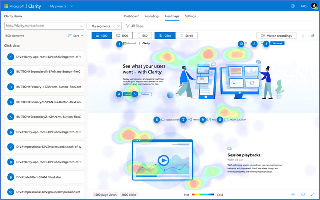 Ontdek Microsoft Clarity: gratis inzichten in websitegedrag